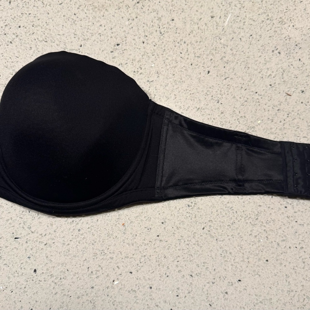 Wacoal Black Strapless Bra Red Carpet Underwire 38H - Picture 4 of 7